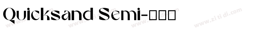 Quicksand Semi字体转换